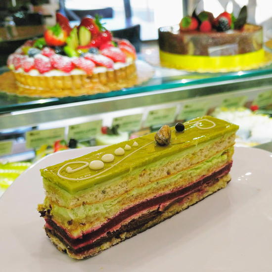 Pascal Patisserie & Cafe - Pistachio raspberry cake (Foodzooka)