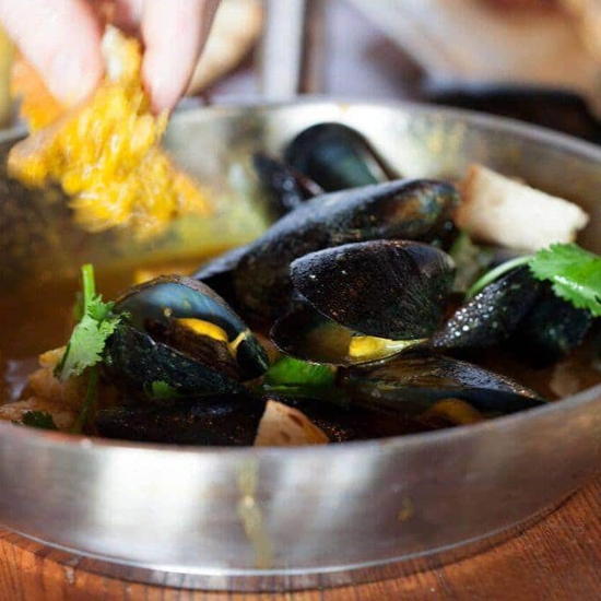 Upper West (courtesy) - Mussels with Garlic Saffron Broth